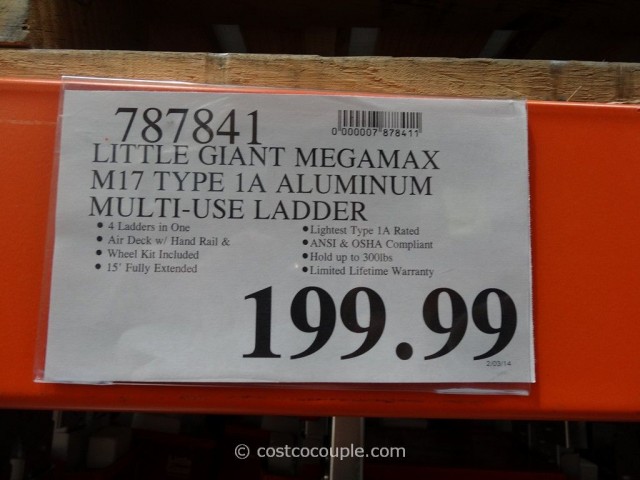 Little Giant Megamax M17 Type 1A Aluminum Ladder Costco 3