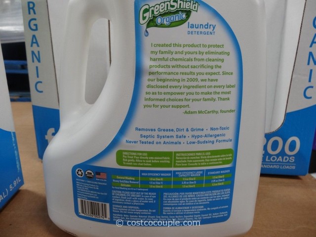 Green Shield Organic Free and Clear Detergent Costco  2
