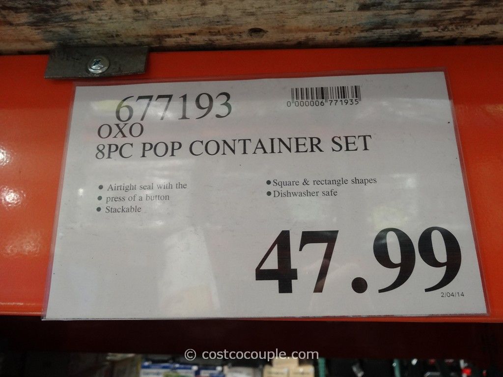 Oxo 8Piece Pop Container Set