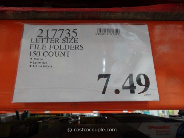 Pendaflex Essentials File Folders Costco 1