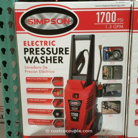 Simpson 1700 psi Electric Pressure Washer Costco 2