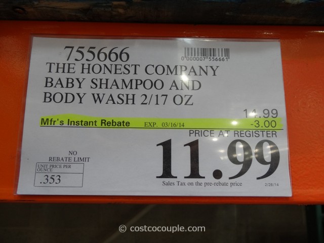 The Honest Company Baby Shampoo and Body Wash Costco