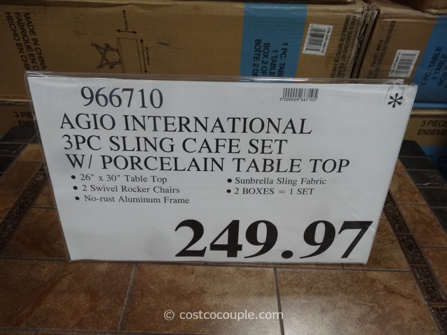 Agio International 3-Piece Sling Cafe Set Costco