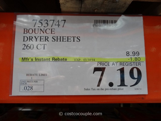 Bounce Dryer Sheets Costco 1