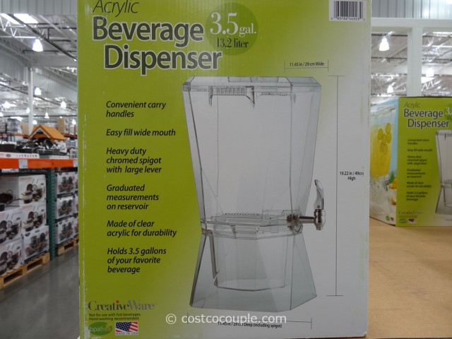 CreativeWare Acrylic Beverage Dispenser Costco 2