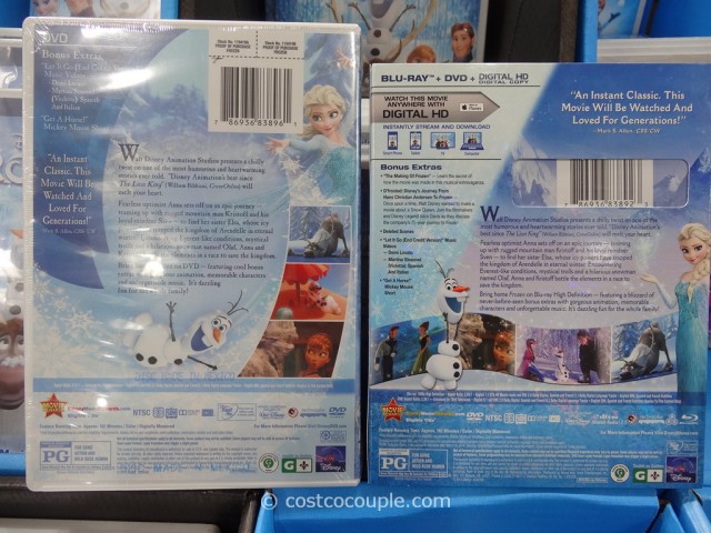 Frozen Blu-Ray DVD Costco 3