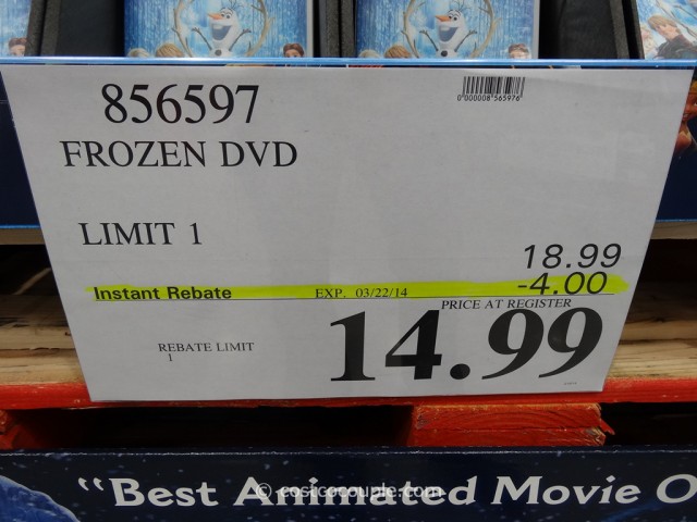 Frozen Blu-Ray DVD Costco 4