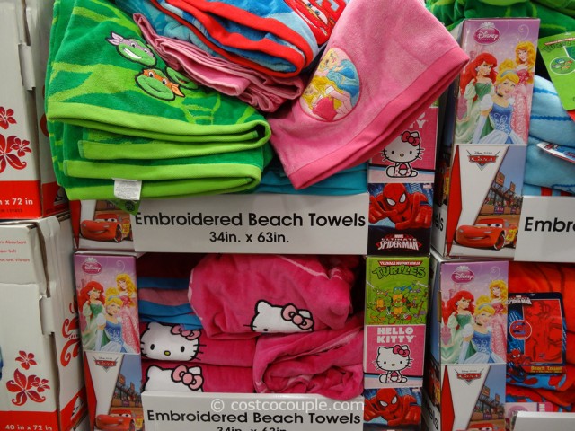 Licensed Embroidered Beach Towels Costco 1