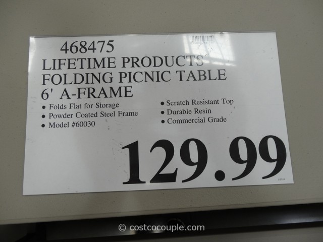 Lifetime Products 6-Foot Folding Picnic Table Costco 1