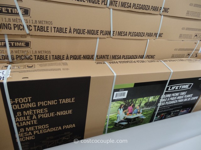 Lifetime Products 6-Foot Folding Picnic Table Costco 4