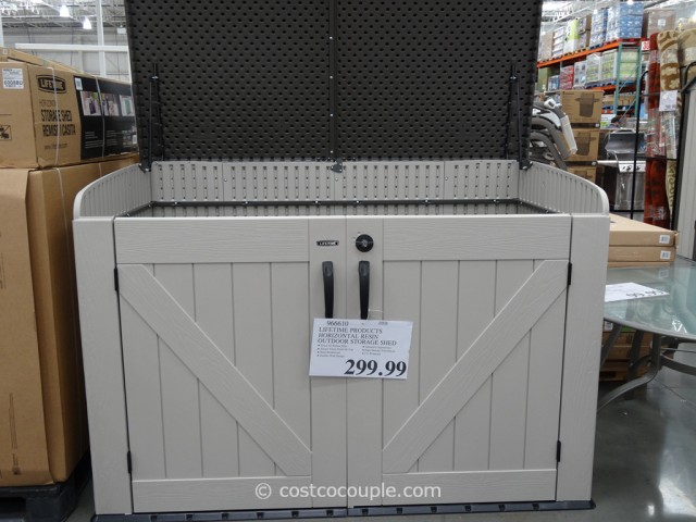 Lifetime Products Horizontal Resin Outdoor Storage Shed Costco 1