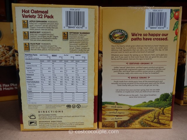 Natures Path Organic Hot Oatmeal Variety Pack Costco 2