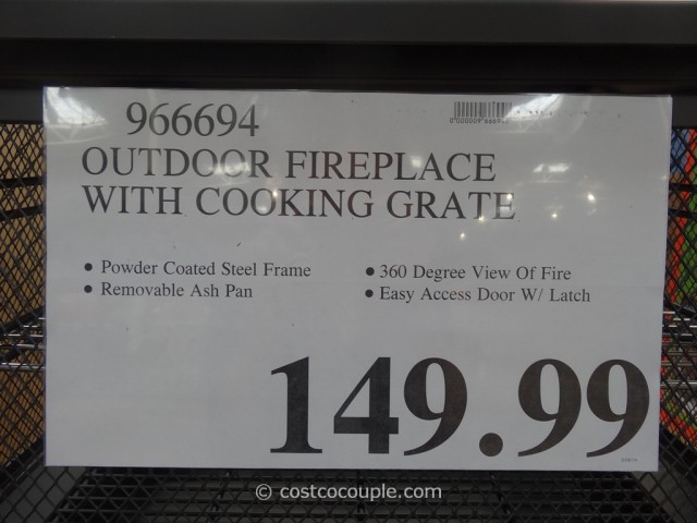 Outdoor Fireplace with Cooking Grate Costco 2