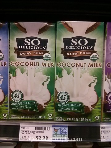 So Delicious Unsweetened Organic Coconut Milk Whole Foods