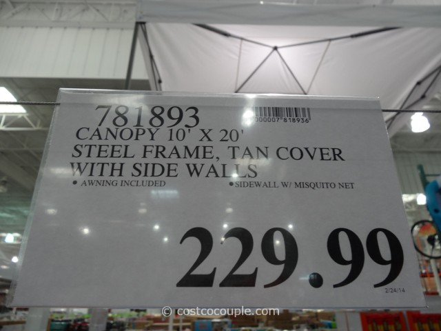 Steel Frame Canopy With Side Walls Costco 1