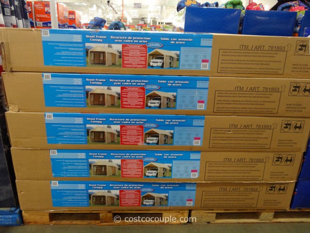 Steel Frame Canopy With Side Walls Costco 2