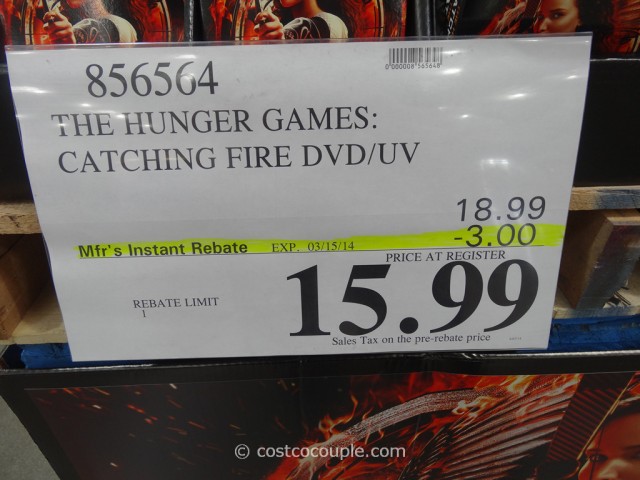 The Hunger Games Catching Fire BluRay DVD Costco 1