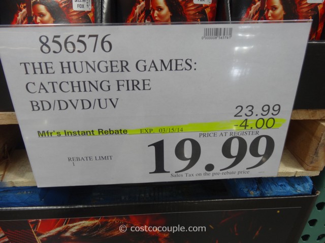 The Hunger Games Catching Fire BluRay DVD Costco 2