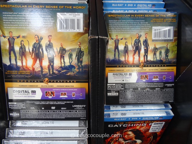 The Hunger Games Catching Fire BluRay DVD Costco 7