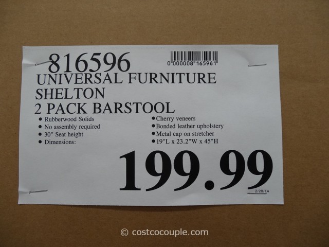 Universal Furniture Shelton 2-Pack Barstool Costco 3