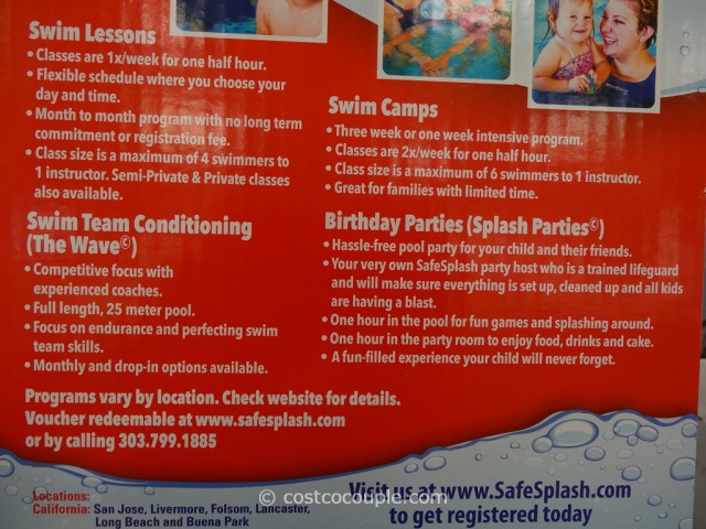 Gift Card Safe Splash Swim School Costco 3