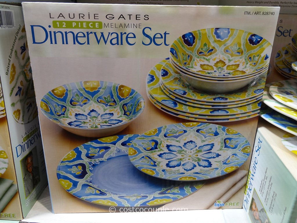 Laurie Gates 12 Piece Melamine Dinnerware Set