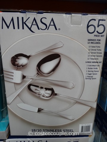 Mikasa 65-Piece Tatum Frost Flatware Set Costco  3