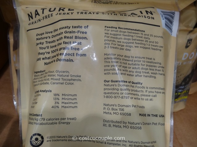 Natures Domain Bison and Beef Jerky Dog Treat Costco 3