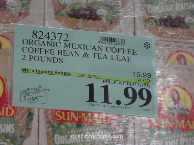 The Coffee Bean Organic Mexico Whole Bean Coffee Costco 4