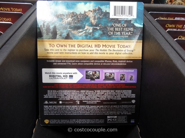 The Hobbit Blu-Ray DVD Costco 3