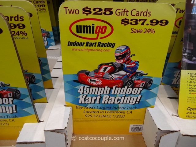Umigo Indoor Cart Racing Gift Card Costco 2