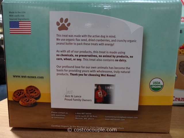 Wet Noses Organic Cranberry and Flaxseed Dog Treats Costco 3