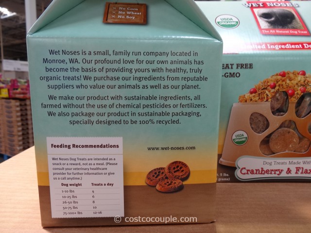 Wet Noses Organic Cranberry and Flaxseed Dog Treats Costco 4