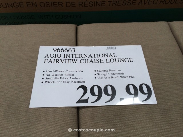 Agio International Fairview Chaise Lounge Costco 1