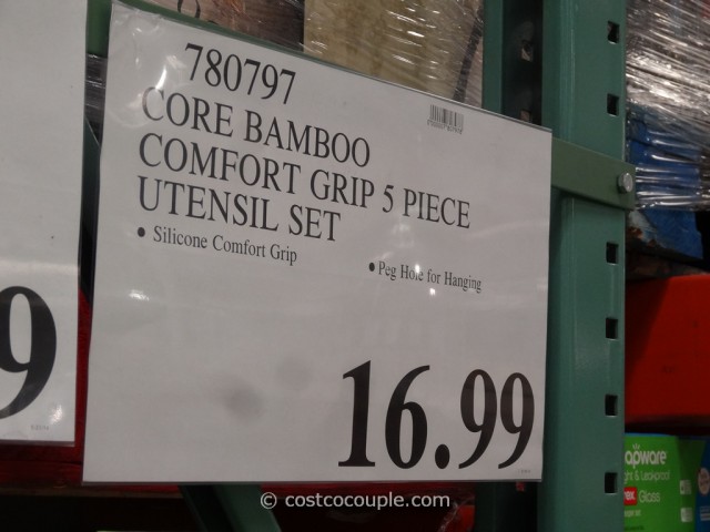 Core Bamboo Comfort Grip Utensil Set Costco 1