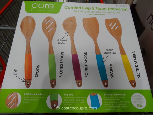 Core Bamboo Comfort Grip Utensil Set Costco 3