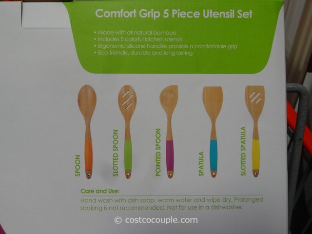 Core Bamboo Comfort Grip Utensil Set Costco 4