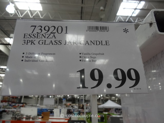 Essenza 3-Pack Glass Jar Candle Costco 1