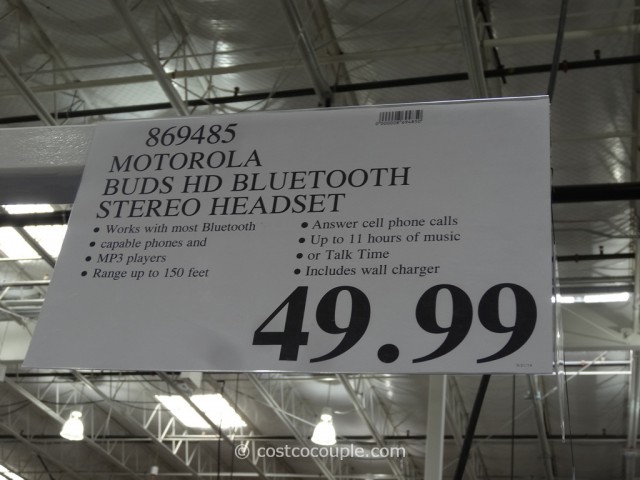 Motorola Buds HD Bluetooth Stereo Headset Costco 6