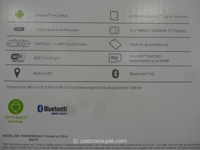 Samsung Galaxy Tab4 10-Inch Tablet Costco 5