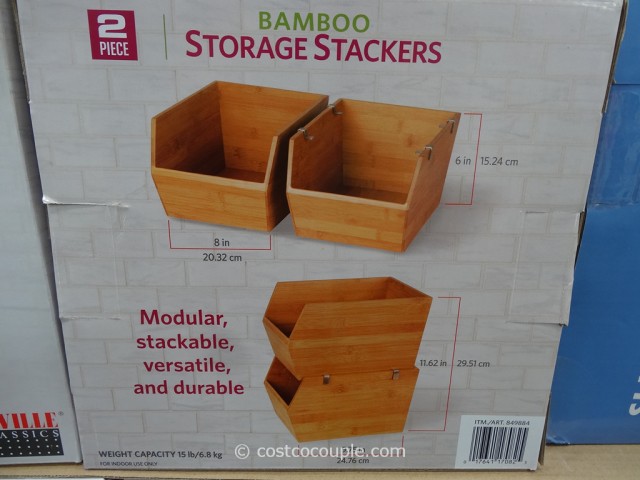 Seville 2-Pack Bamboo Storage Stackers Costco 2