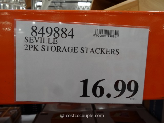 Seville 2-Pack Bamboo Storage Stackers Costco 4