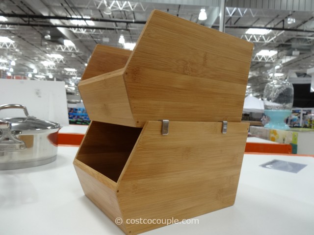 Seville 2-Pack Bamboo Storage Stackers Costco 5