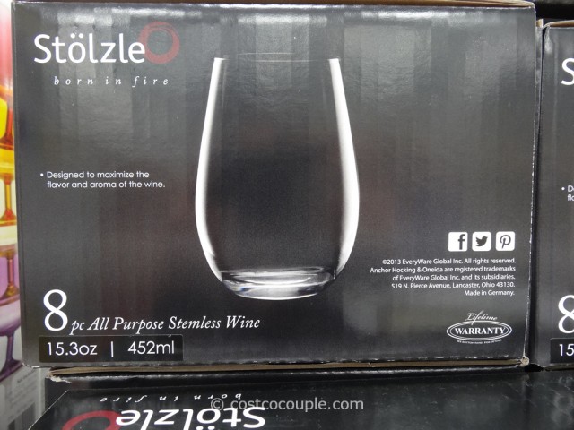 Stolzle 8-Piece All-Purpose Stemless Wine Glass Costco 2