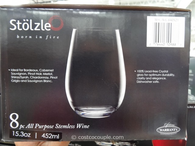 Stolzle 8-Piece All-Purpose Stemless Wine Glass Costco 3