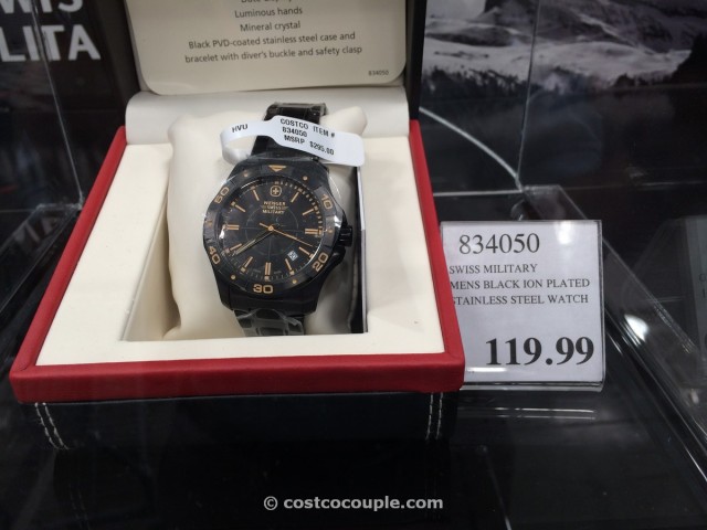 Wenger Swiss Military Black Ion Plated Costco 1