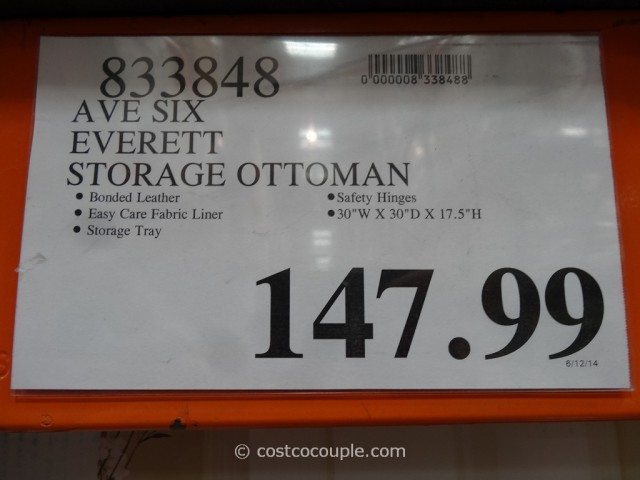 Ave Six Everett Storage Ottoman Costco 1