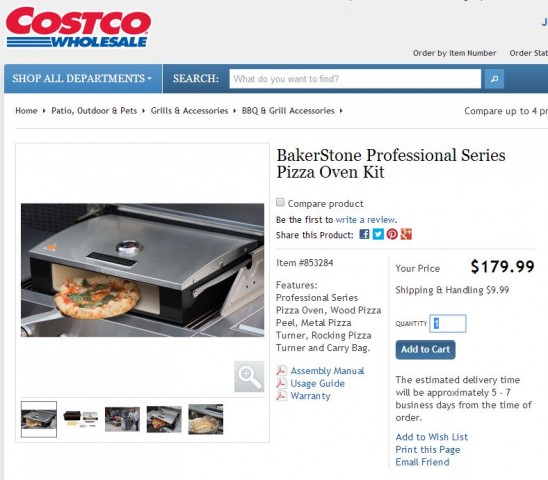 Baker Stone Professional Series Pizza Oven Kit Costco 1