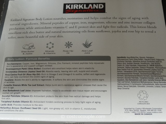 Kirkland Signature Body Lotion Costco 1