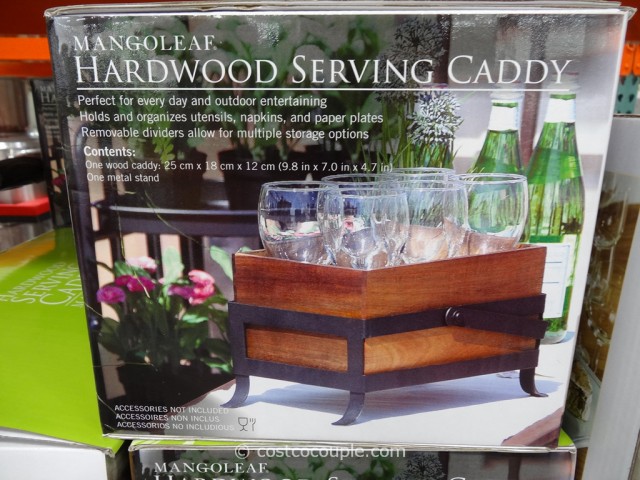 Mangoleaf Hardwood Serving Caddy Costco 2